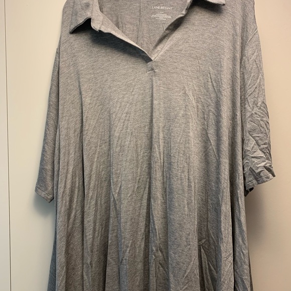 Lane Bryant Tops - NWOT Lane Bryant Lt. Gray Golf Shirt 22/24